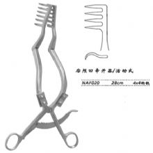 金鐘后顱凹牽開(kāi)器  NAF020 28cm 活動(dòng)式 4×4 鉤鈍腦用牽開(kāi)器