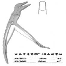 金鐘咬骨鉗  NAI050 24cm 雙關節(jié) 角彎40° 刃5 同向側(cè)彎柄腦用咬骨鉗