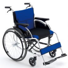 MIKI三貴手動輪椅車MCS-43L 藍色 W4輕便輪椅 航鈦鋁合金車架 