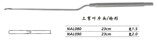 金鐘剝離器上彎葉片 NAL080 23cm 上彎葉片頭 寬1.5 槍形