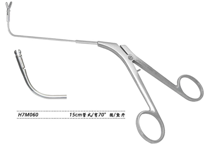 金鐘鼻取樣鉗H7M060 15cm管式 彎70° 圓 豎開(kāi)